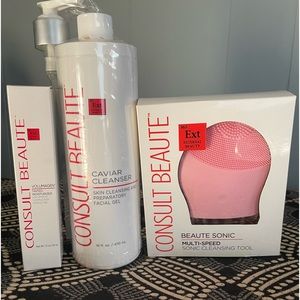 New,Sealed Consult Beaute Tinted Moisturizer, Skin Gel, Cleansing Tool